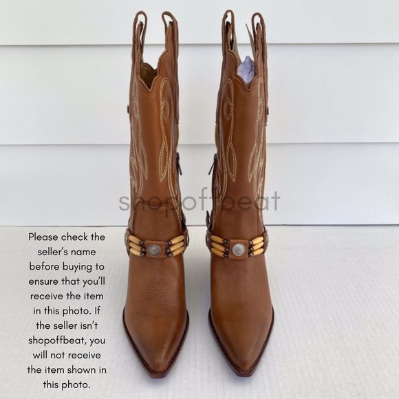 NEW Sam Edelman Jackie Western Boot Chestnut Leather 7.5 - Picture 3 of 16